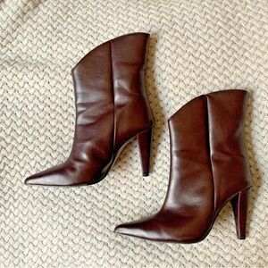 Topshop Rich Brown Pointed Heeled Boots
